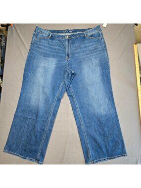 NEW Old Navy Size 26 Womens Wow Wide Leg High Rise Blue Jeans Denim